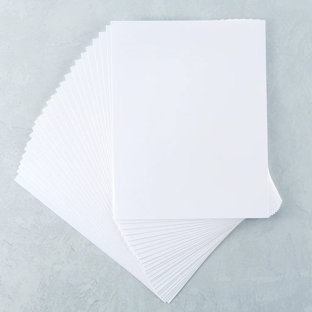 WHITE CARDSTOCK 8 1/2" X 11 - - 25 PACK - 80 LB