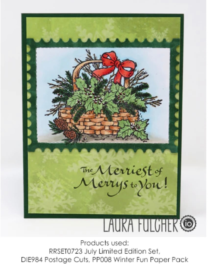 Limited Edition Christmas Season's Wonders - Red Rubber Stamp Set by Impression Obsession - JULY 2023