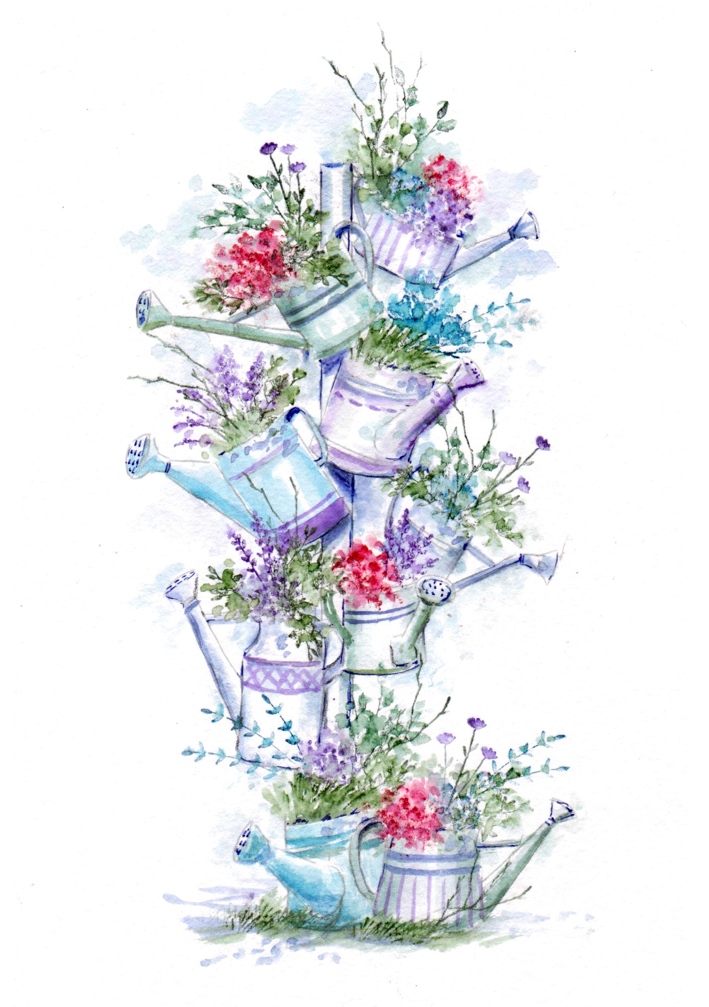 Foundations Watering Cans by Art Impressions