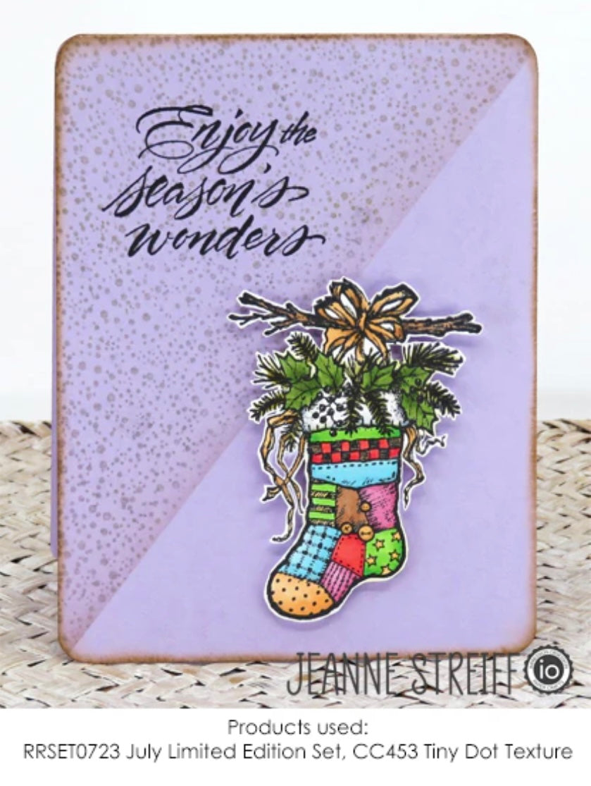 Limited Edition Christmas Season's Wonders - Red Rubber Stamp Set by Impression Obsession - JULY 2023