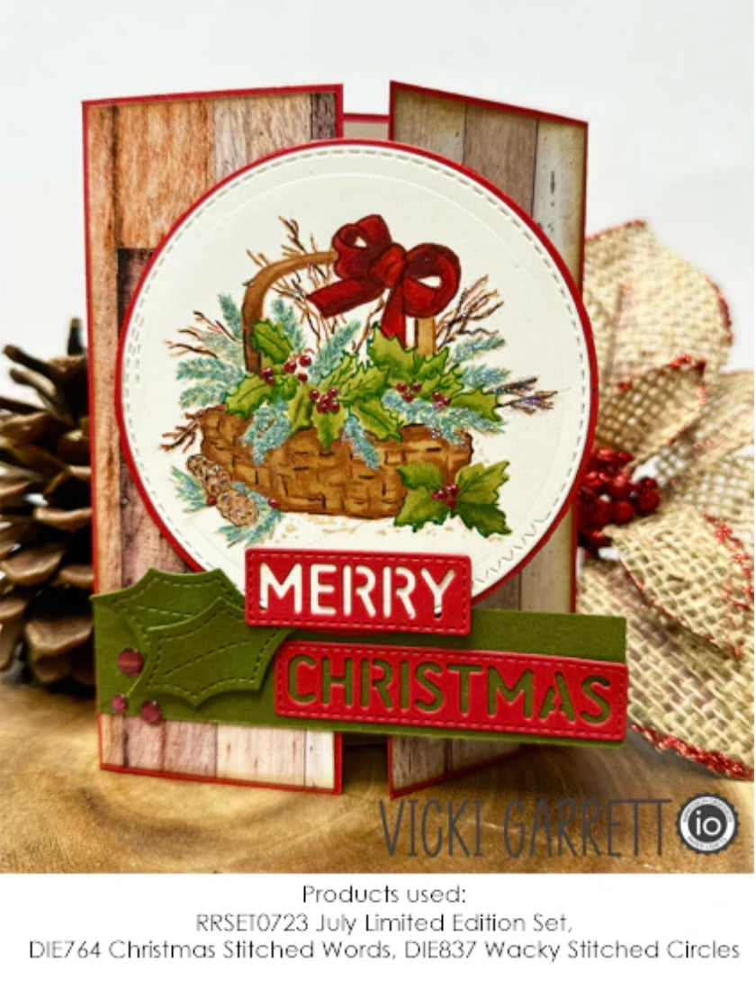 Limited Edition Christmas Season's Wonders - Red Rubber Stamp Set by Impression Obsession - JULY 2023