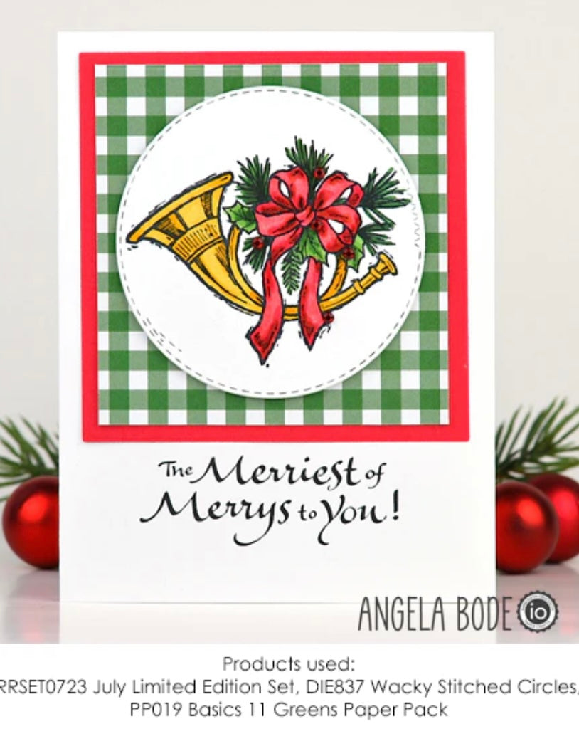Limited Edition Christmas Season's Wonders - Red Rubber Stamp Set by Impression Obsession - JULY 2023