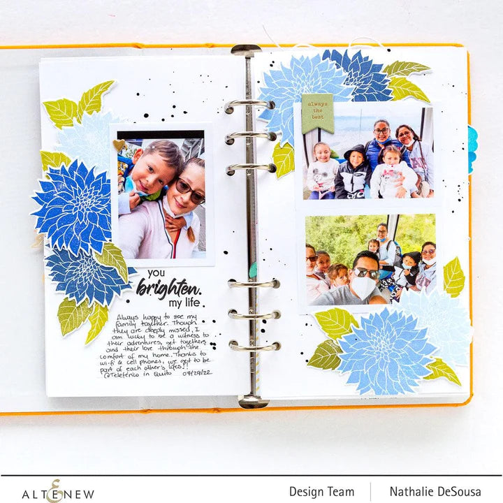 Mini Delight: Café Au Lait Dahlia Stamp & Die Set by Altenew