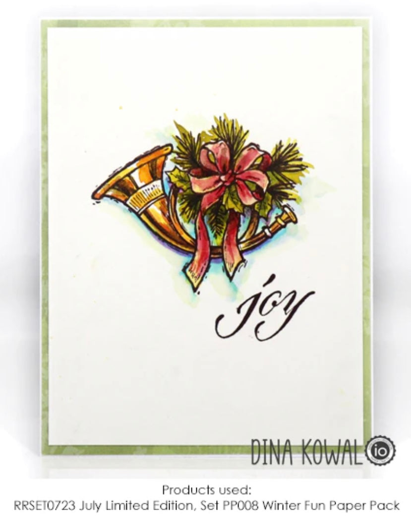 Limited Edition Christmas Season's Wonders - Red Rubber Stamp Set by Impression Obsession - JULY 2023
