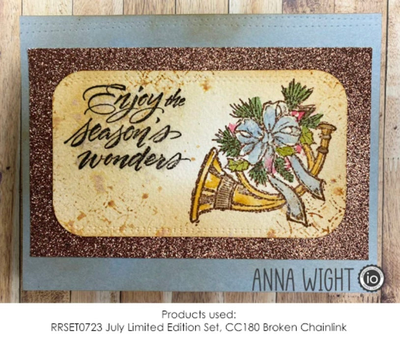 Limited Edition Christmas Season's Wonders - Red Rubber Stamp Set by Impression Obsession - JULY 2023