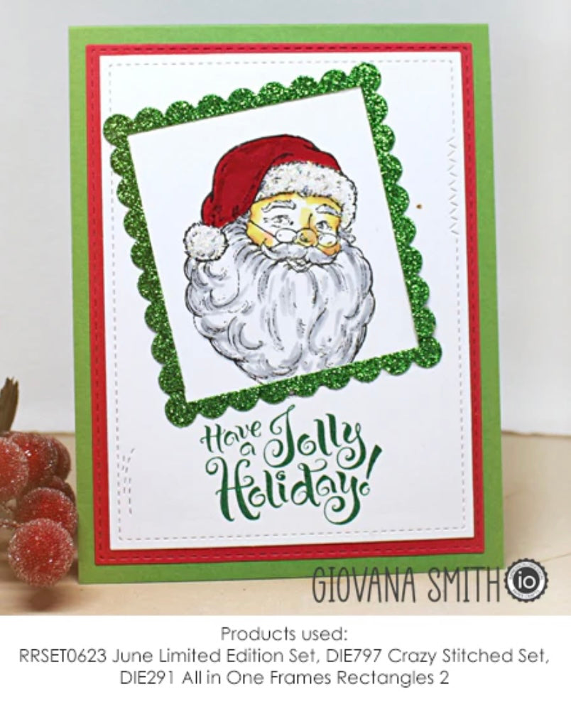 Limited Edition Christmas Santa Red Rubber Stamp Set by Impression Obsession - JUNE 2023