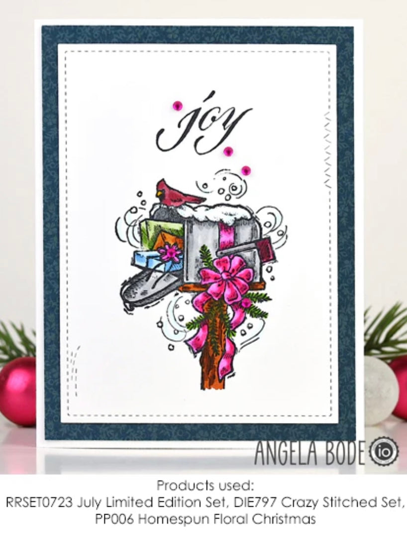 Limited Edition Christmas Season's Wonders - Red Rubber Stamp Set by Impression Obsession - JULY 2023
