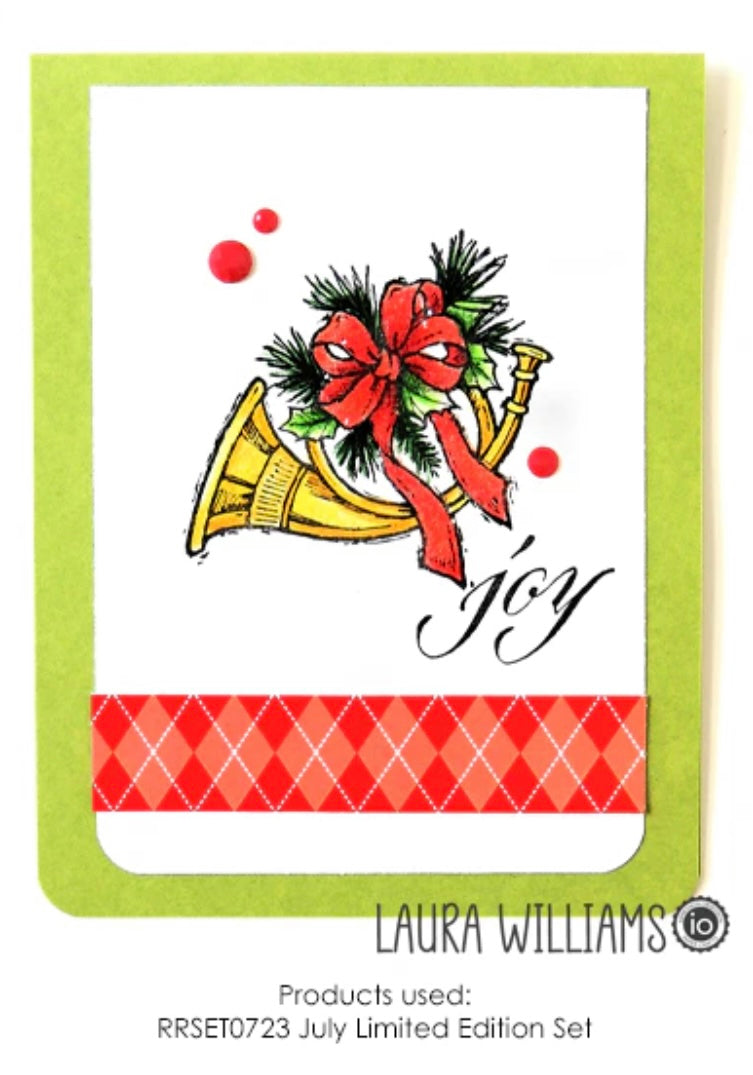 Limited Edition Christmas Season's Wonders - Red Rubber Stamp Set by Impression Obsession - JULY 2023
