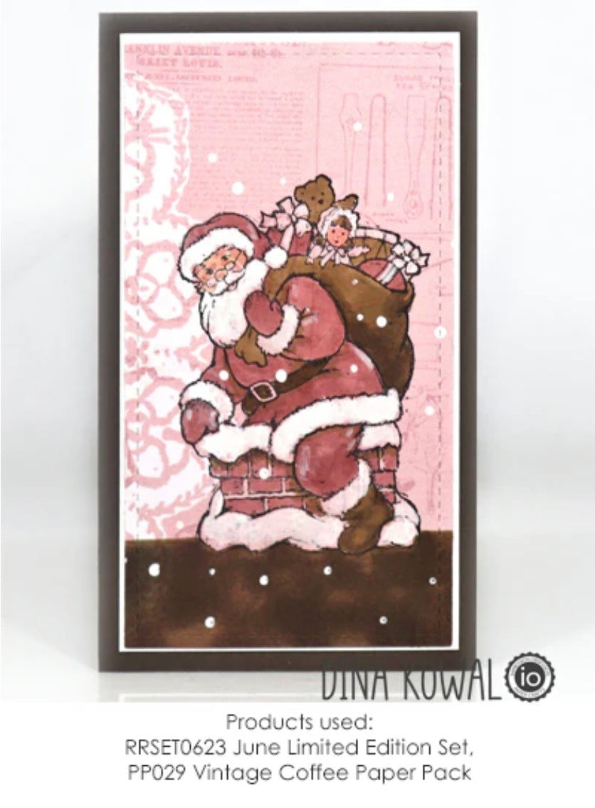 Limited Edition Christmas Santa Red Rubber Stamp Set by Impression Obsession - JUNE 2023