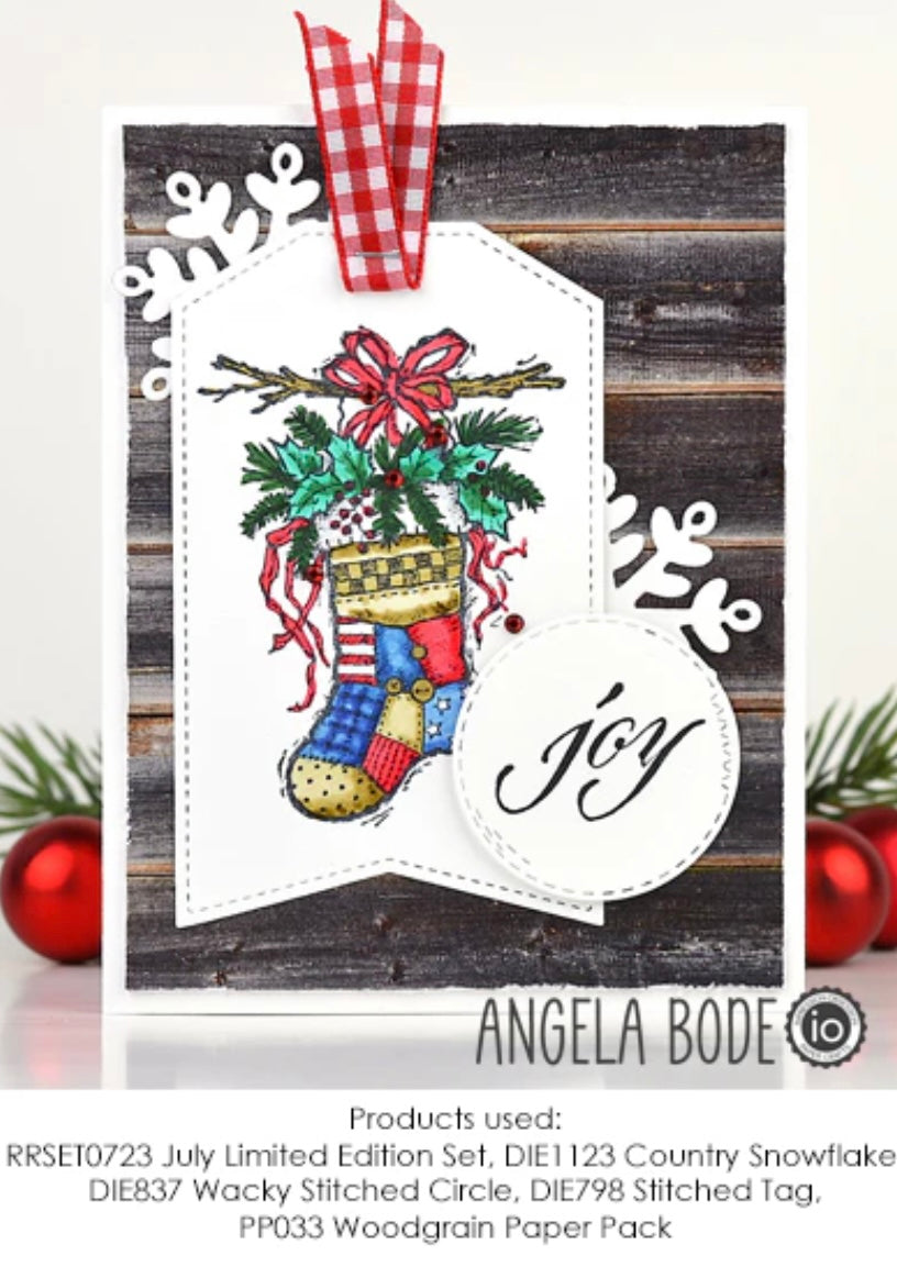 Limited Edition Christmas Season's Wonders - Red Rubber Stamp Set by Impression Obsession - JULY 2023