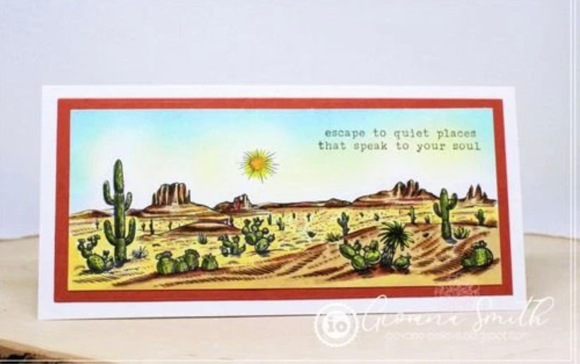 Desert Landscaping Stamp by Impression Obsession