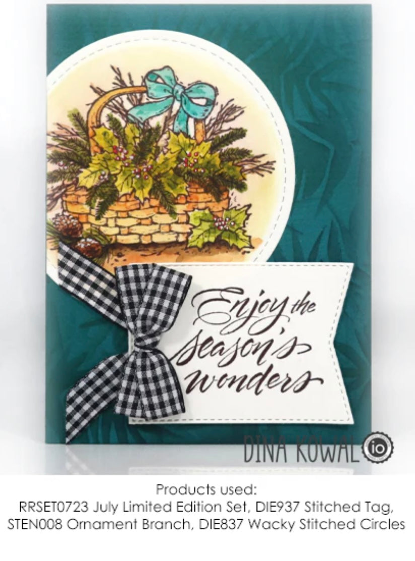 Limited Edition Christmas Season's Wonders - Red Rubber Stamp Set by Impression Obsession - JULY 2023