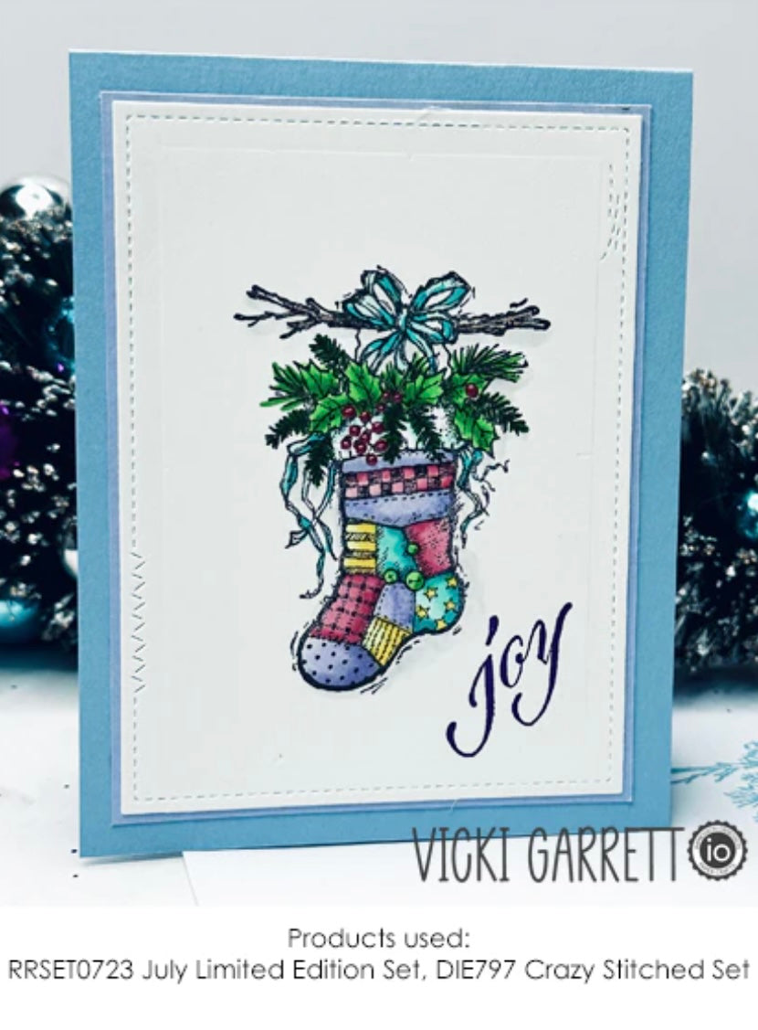 Limited Edition Christmas Season's Wonders - Red Rubber Stamp Set by Impression Obsession - JULY 2023