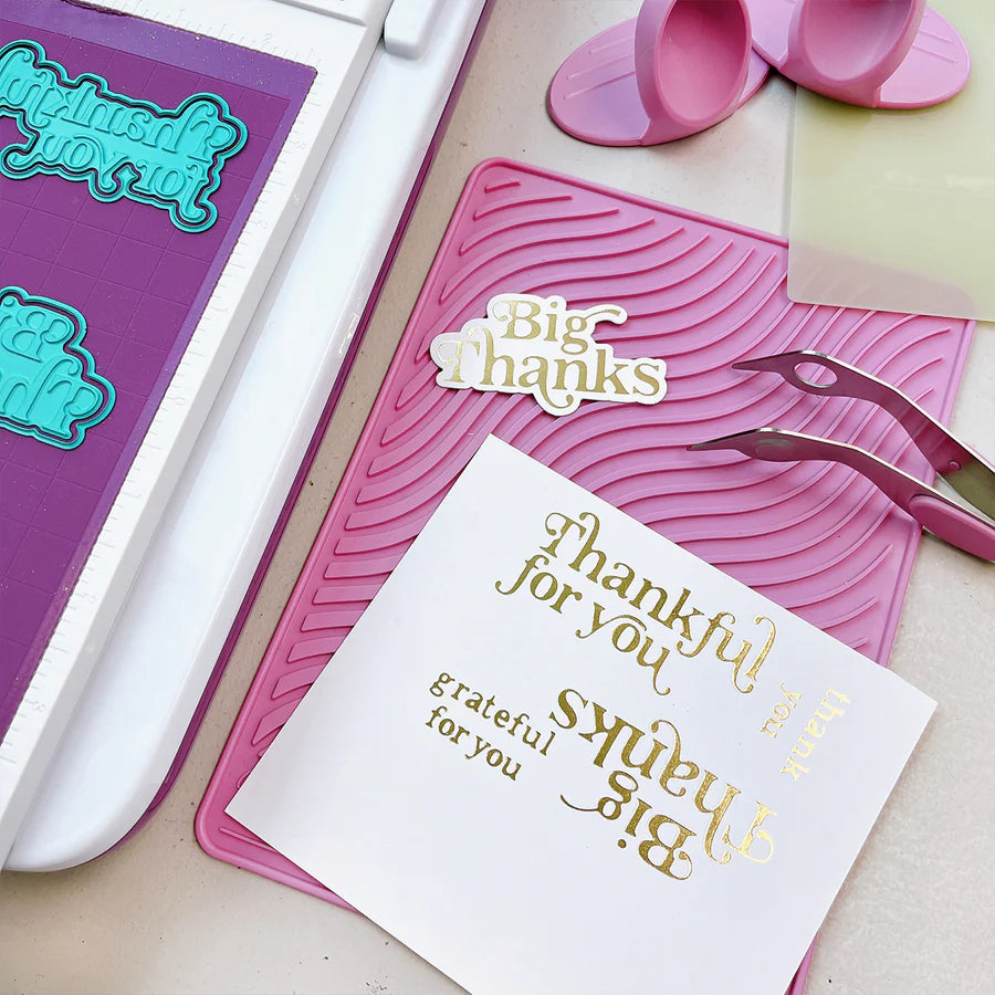 Joyful Thanks Hot Foil Plates & Dies