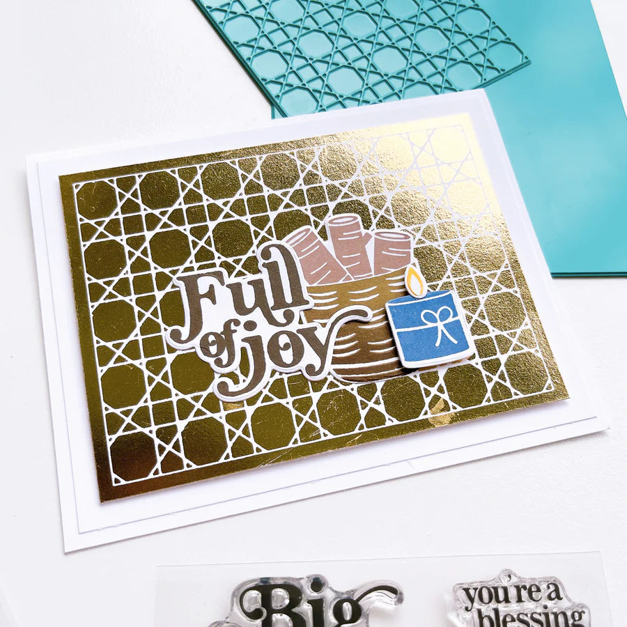 Joyful Thanks Hot Foil Plates & Dies