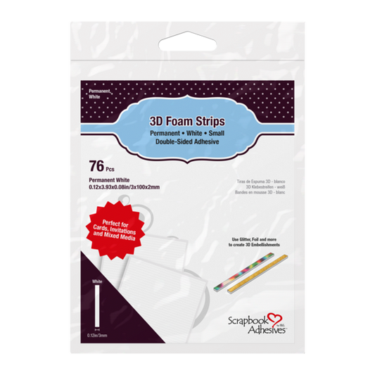 3D Foam Strips - White