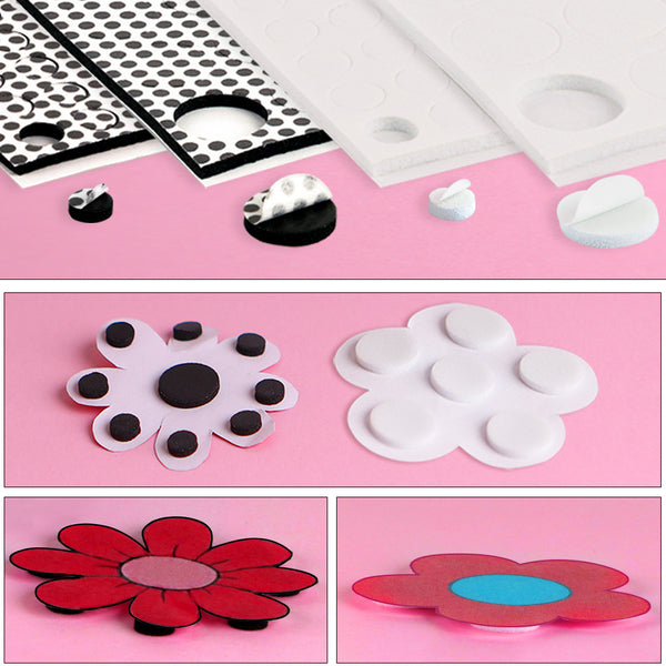 3D Foam Circles - White Mix