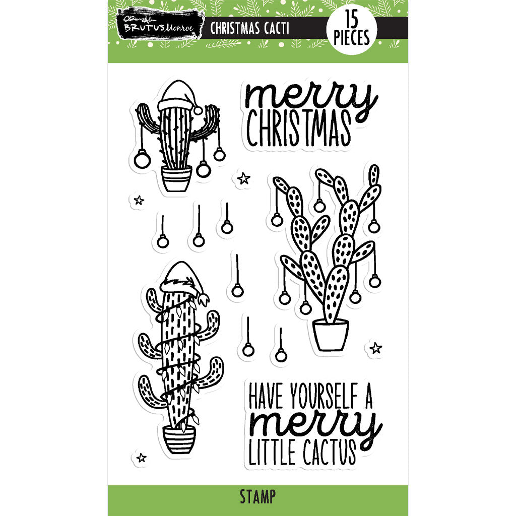 Christmas Cacti 4x6 Stamps by Brutus Monroe